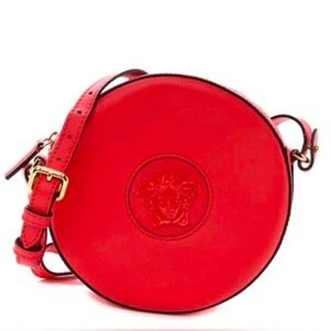 Versace Red Round Medusa Crossbody Bag